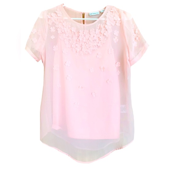 Woman’s Shortsleeve Floral Top - Picture 1 of 3